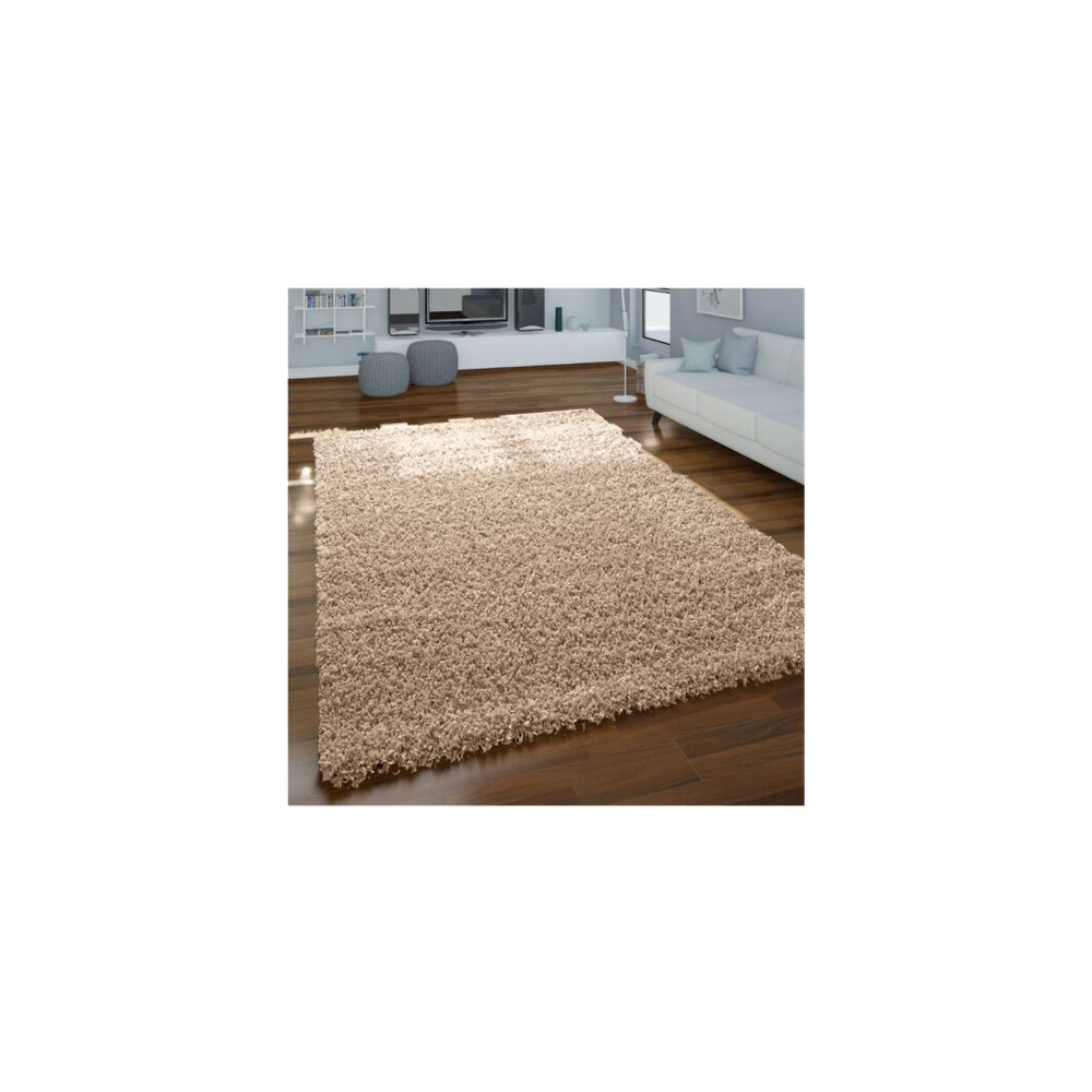 Sale! High-Quality Beige Shaggy Rug - Size: 200 x 290cm | Modern, Durable & Plush