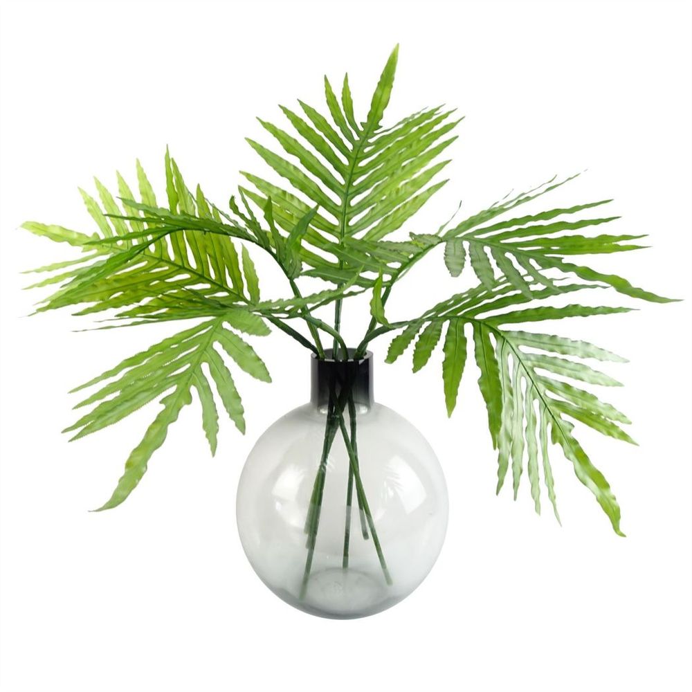 40cm Grey Smoke Glass Vase - Extra Large High-Quality Bottle Vase for Real & Artificial Flowers