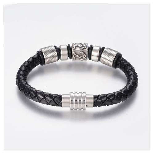 Mens Nautical Leather Bracelet