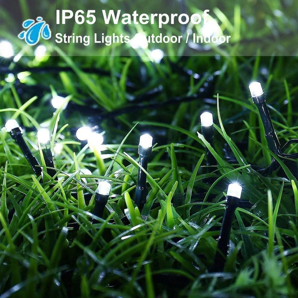 Planet Solar 100 LED White Outdoor String Solar Fairy Lights