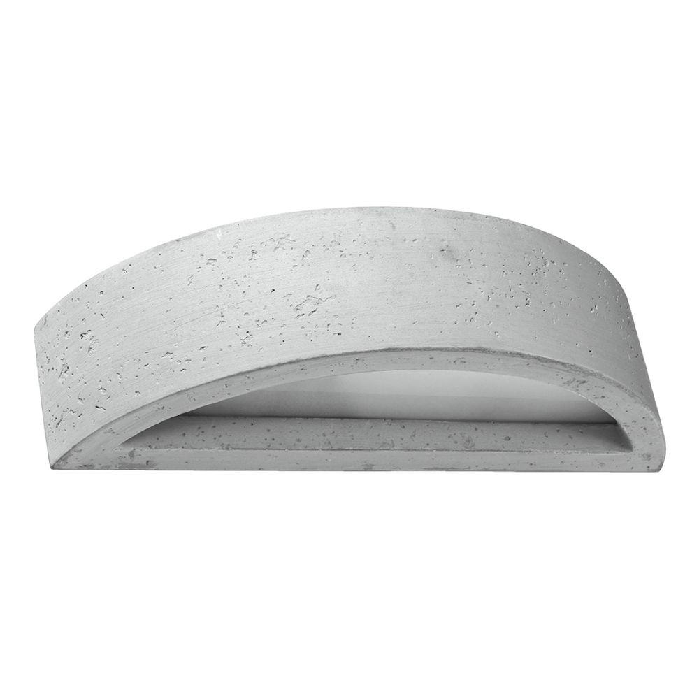 Modern Concrete & Glass Wall Lamp - Atena Design - E27 Bulb