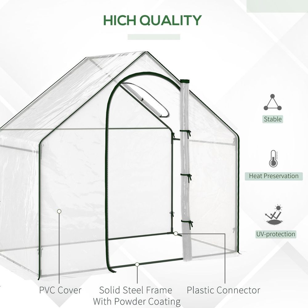 Outsunny Portable Walk-in Greenhouse - Extend Growing Season, Protect Plants