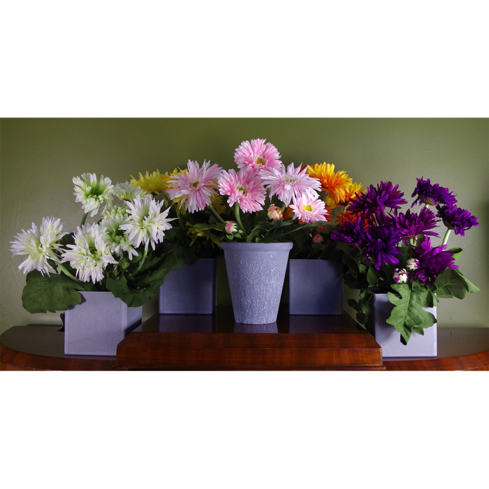 Artificial Potted Daisy Flowering Plant Purple