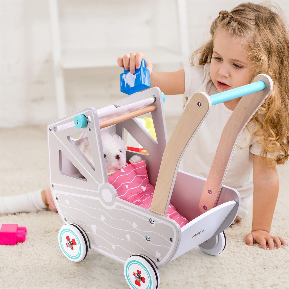 Deluxe SOKA Doll Pram - High-Quality Wooden Toy