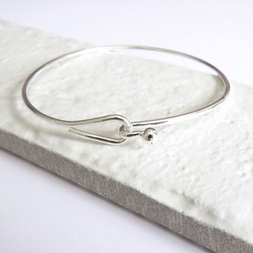 Silver Hoop Bangle - 6025