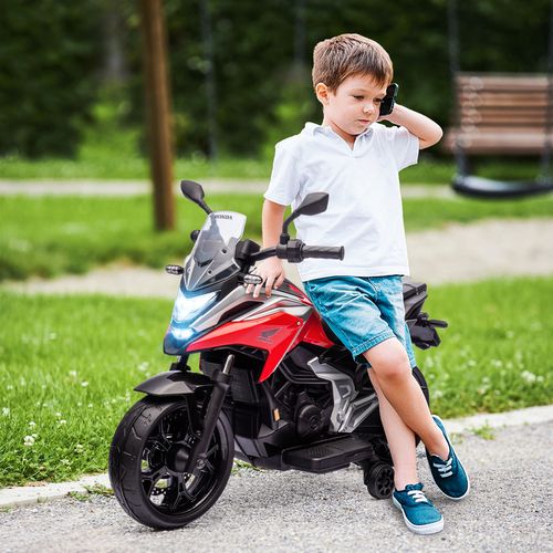 AIYAPLAY Honda Licensed 12V Kids Electric Motorbike w/ Music Headlights