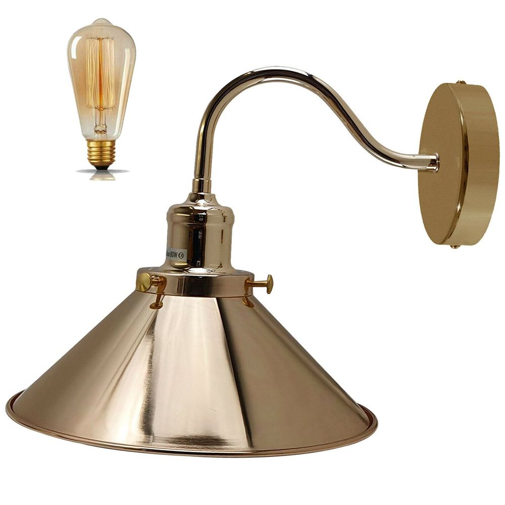 Vintage Industrial Wall Sconce Gooseneck Arm Indoor Lighting~1196