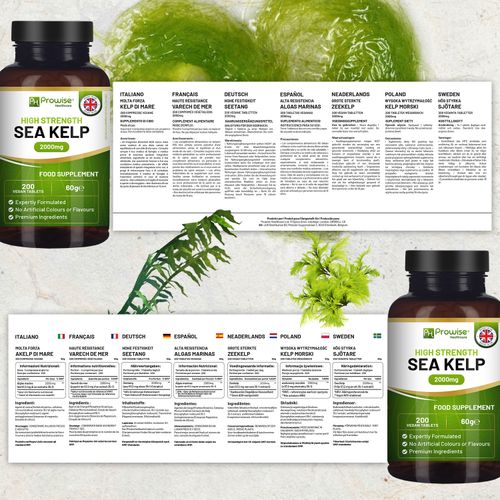 Sea Kelp 2000mg 200 Vegan Tablets | Natural Source of Iodine | Premium Ingredients | Proudly Made in The UK by Prowise