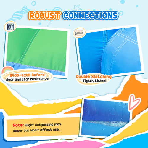 AIYAPLAY Inflatable Bouncy Castle with 680W Blower for Kids, 416x370x195 cm
