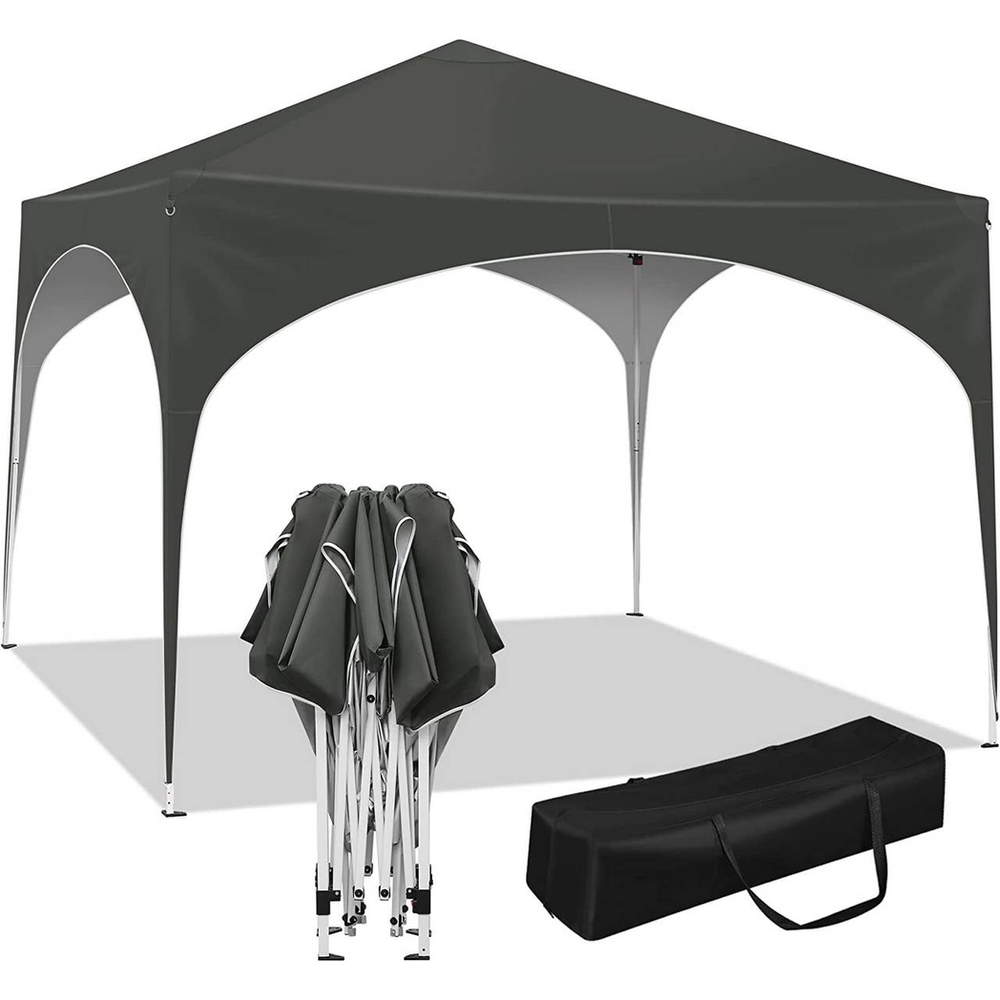 Party Tent | Waterproof and Sunproof Gazebo | Grey Pagoda Tent 3x3 m