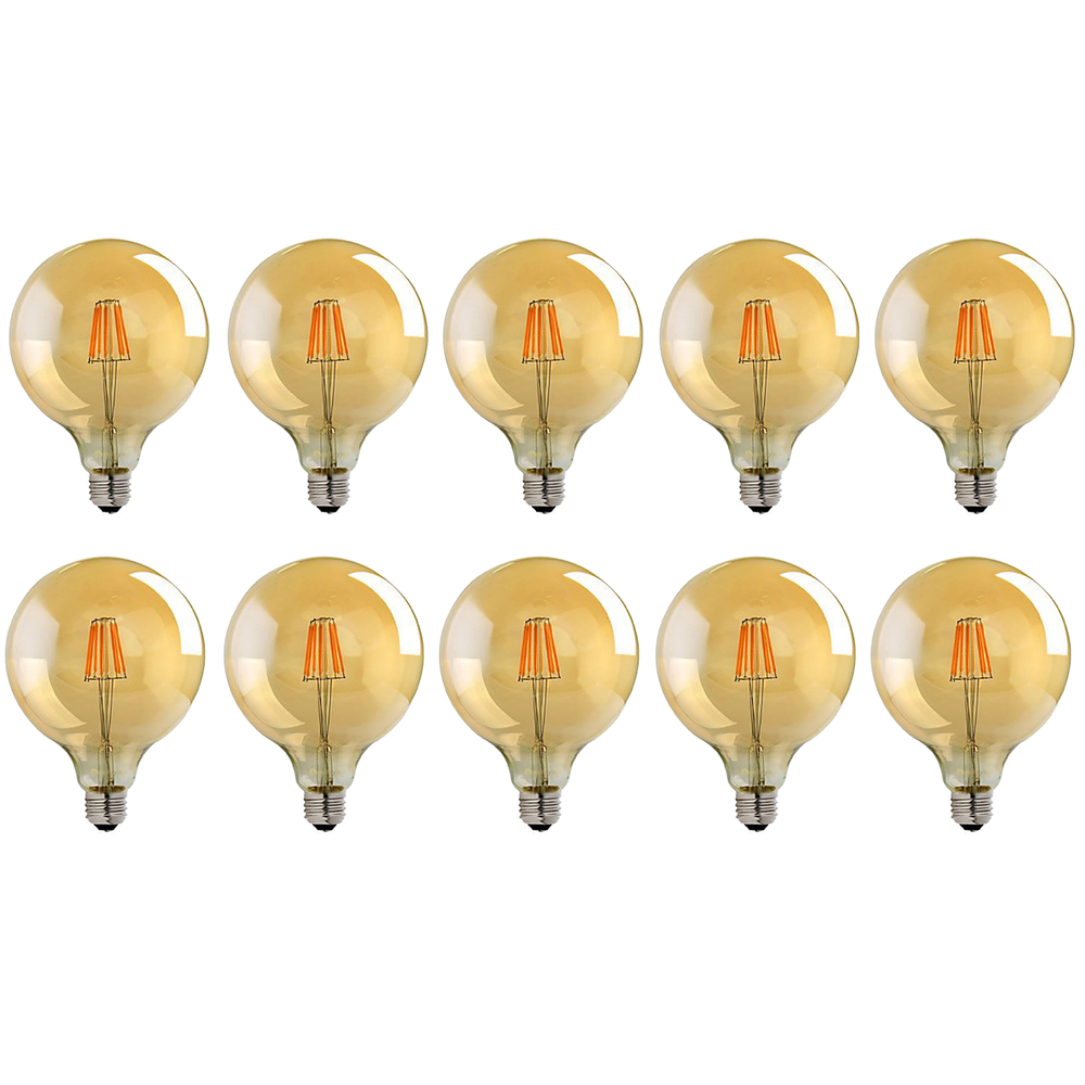 10 Pack E27 LED Edison Dimmable Vintage Amber Glass Warm white 2700K