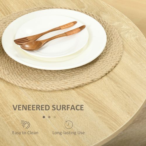 HOMCOM Folding Dining Table Foldable Drop Leaf Dinner Table for Kitchen