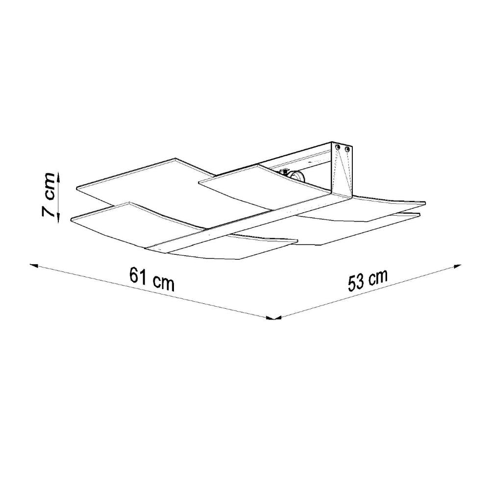 Celia Modern Design Ceiling Lamp - Steel & Glass - High-Quality E27