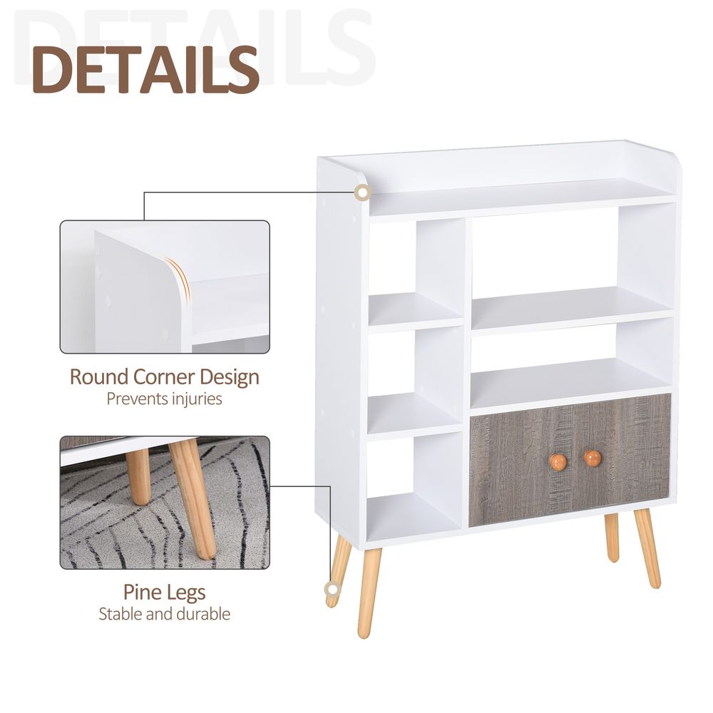 HOMCOM Particle Board Shelving - White/Brown