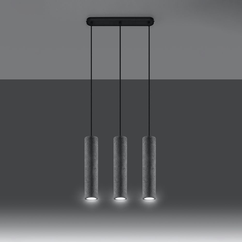 LUVO Industrial Pendant Lamp - Concrete Design - High-Quality GU10 Bulb