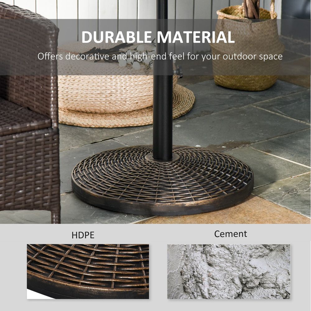 Premium 25kg Patio Umbrella Base - Weatherproof Outdoor Stand for Parasols - Strong, Stylish & Durable