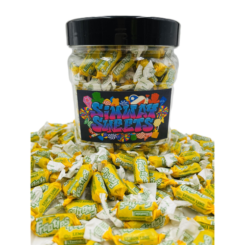 Simway Sweets Jar 680g - Tootsie Frooties Lemon & Lime Flavour - Individually Wrapped American Sweets - Approximately 180 Pieces