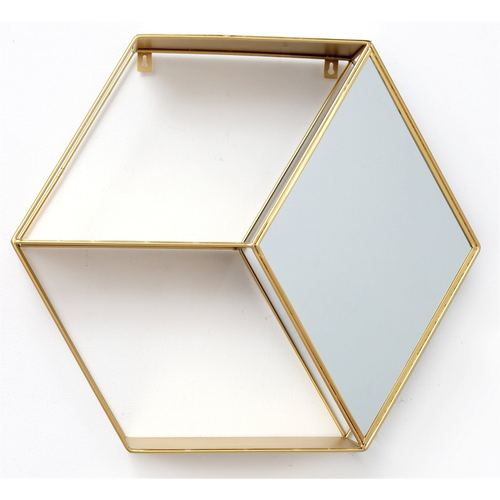 Hexagon Golden Mirror Unit