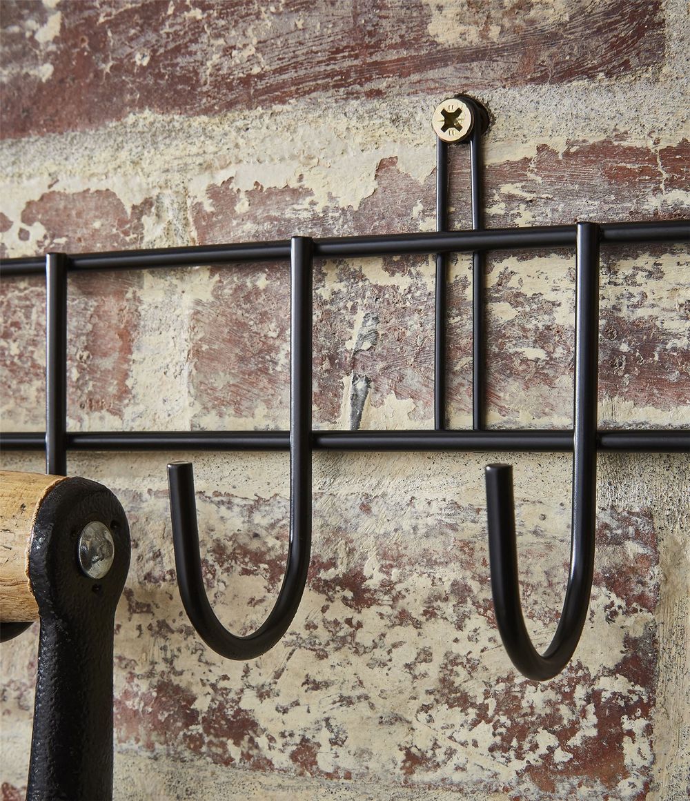 Premium Quality Tool Rack - 16 Hooks - Black Powder Coat