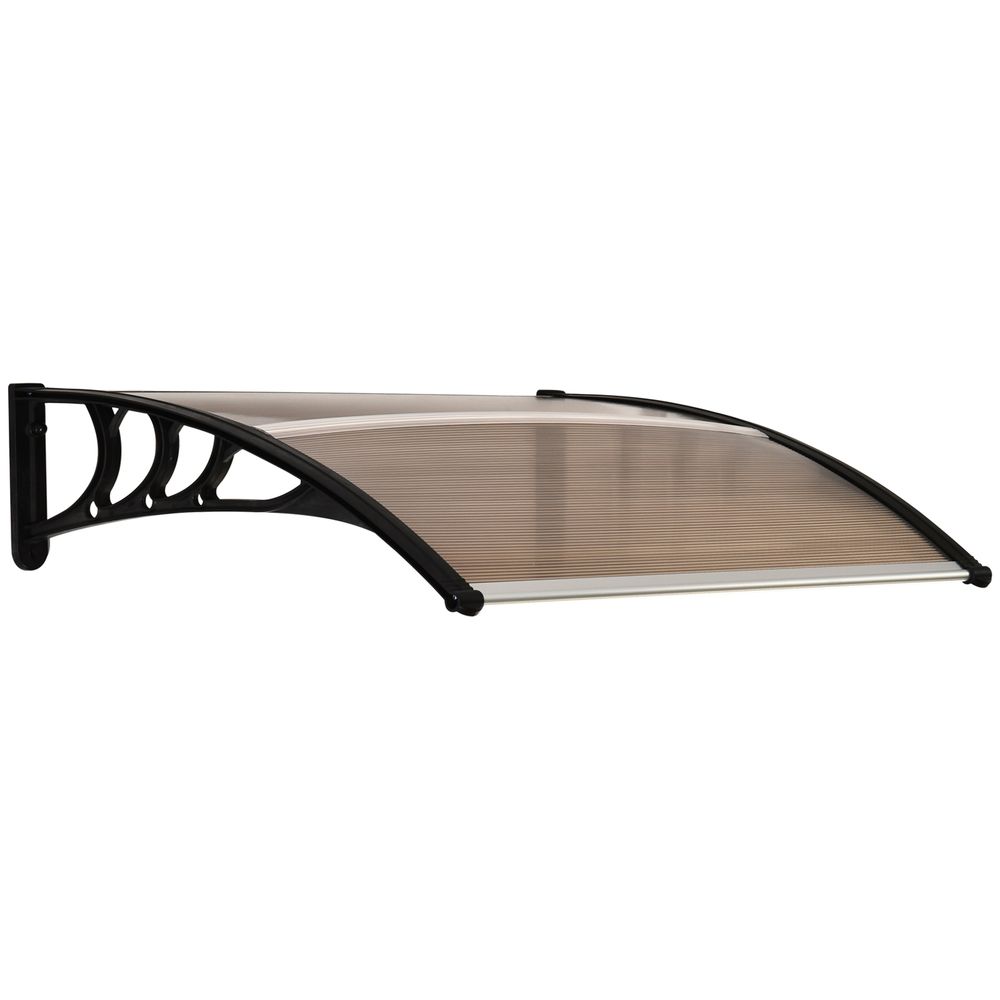 Outsunny Outdoor Window Door Canopy - UV & Water Resistant Awning - Brown