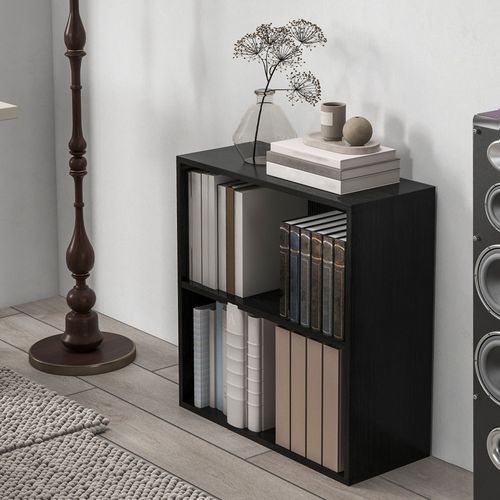 HOMCOM Bookshelf Display Storage Shelf with 2 Compartments for Study