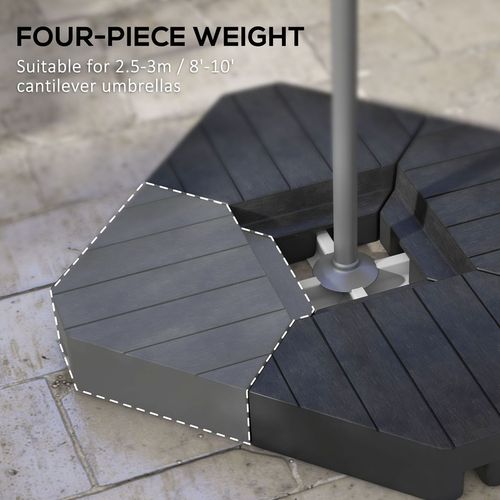 Outsunny Umbrella Weights for Offset Parasols, 80kg Sand or 60kg Water Filled