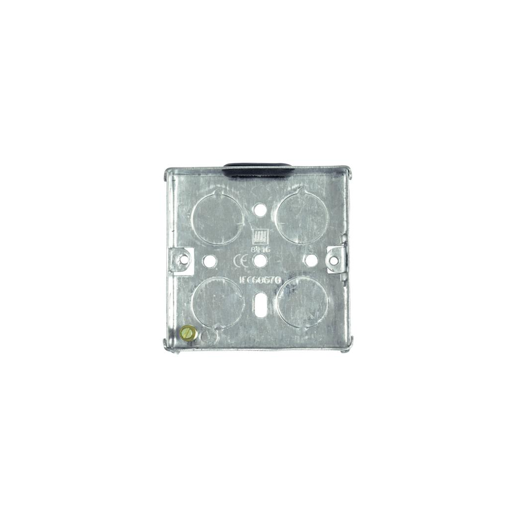 Eagle Single Gang Zinc Plated Metal Back Box