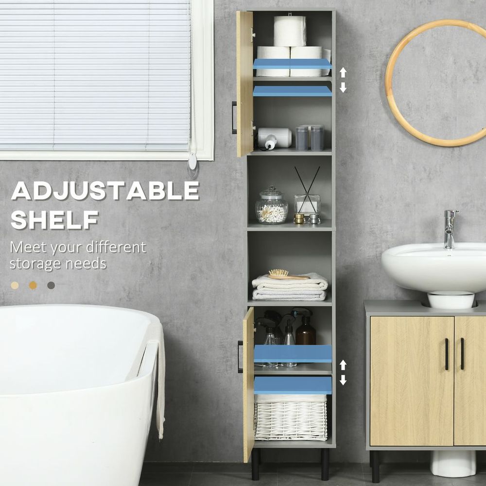 High-Quality kleankin Bathroom Storage Cabinet, Slim and Stylish for Living Room