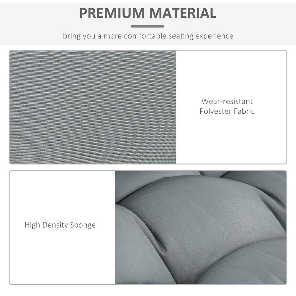 Transform Pallets with 2Pcs Garden Tufted Dark Grey Cushions - Comfortable & Stylish