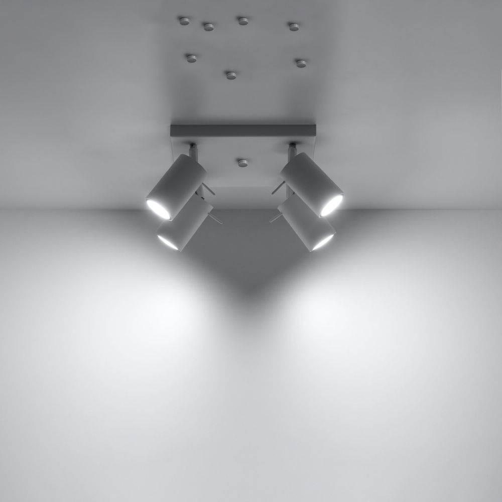 Premium Steel Ring Ceiling Lamp - Modern Design, GU10, High-Quality, Adjustable Spotlights