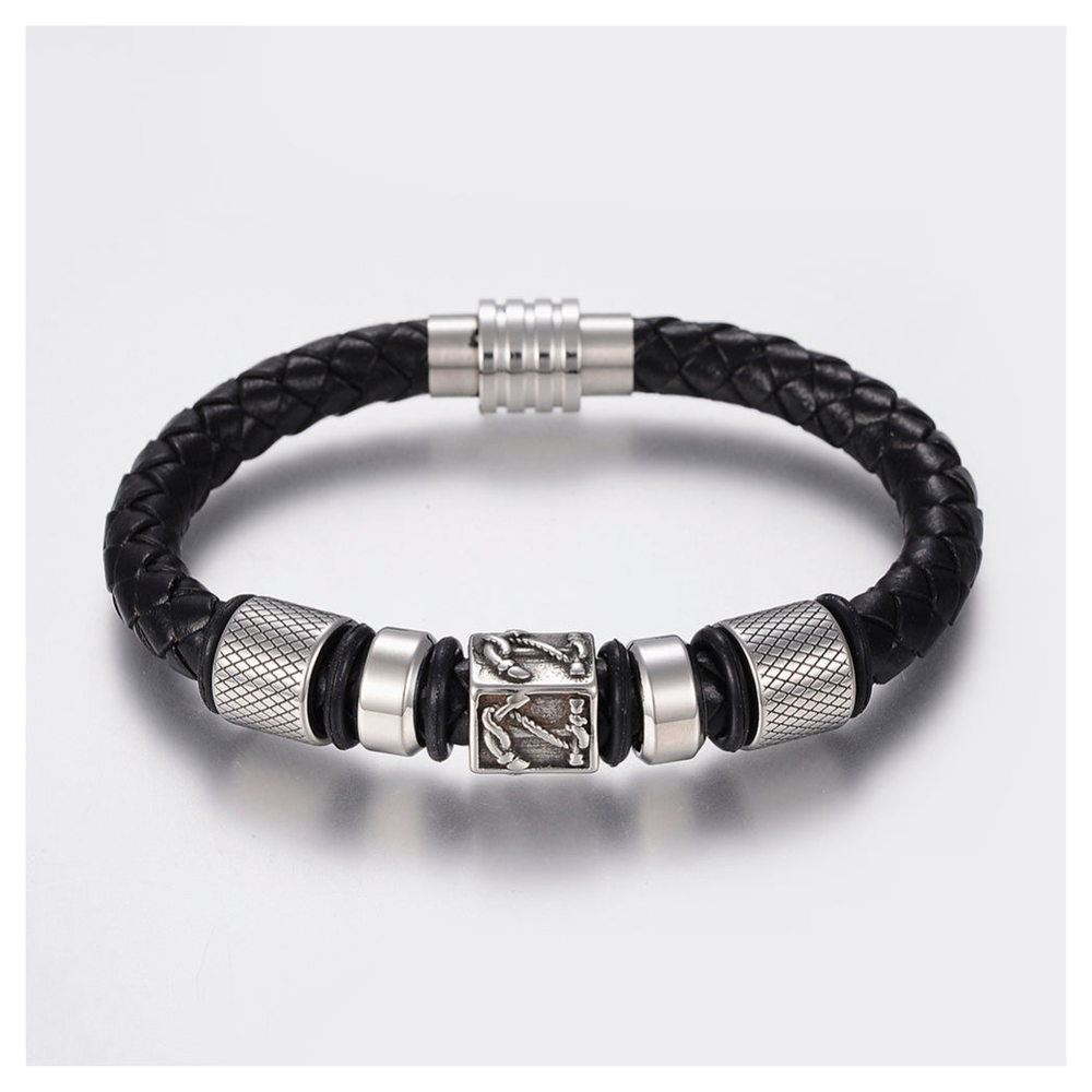 Mens Nautical Leather Bracelet | Ideal Birthday or Christmas Gift