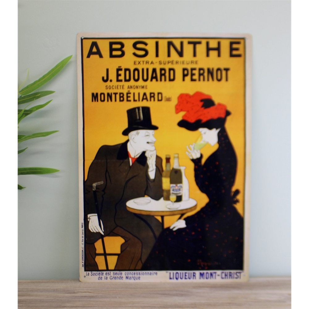 Vintage Metal Sign - Retro Absinthe Advertisement - High Quality