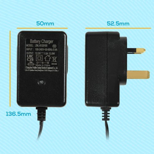 AIYAPLAY 12V Charger for Ride on Car, 12 Volt 1A Battery Charger