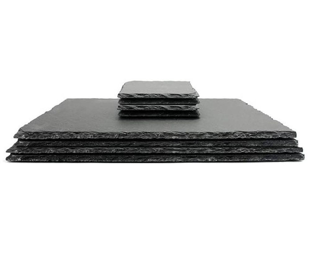 Maison & White Natural Slate Placemats & Coasters - 8pc | Heat Resistant & Stylish