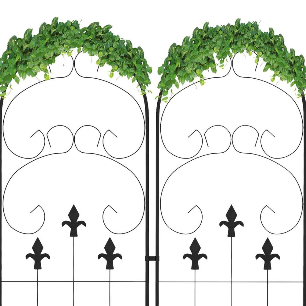 Premium Metal Trellis (Set of 2): Perfect for Climbing Plants, Elegant Scroll Design, Durable & Stylish