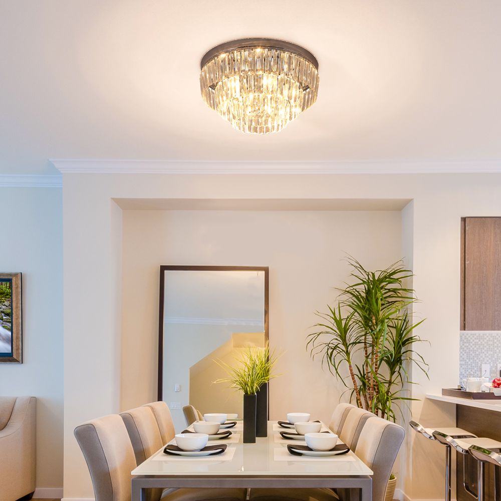 Premium Crystal Ceiling Lamp - 7 Lights, Elegant Chandelier - High-Quality Fixture for All Decor - Professional Seller