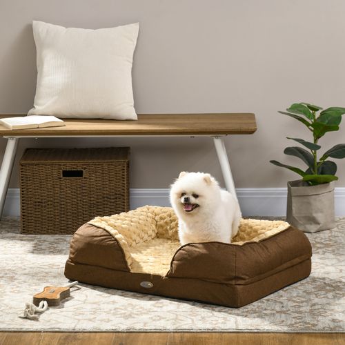 PawHut Dog Bed Calming Pet Bed Dog Mattress for Small Dogs