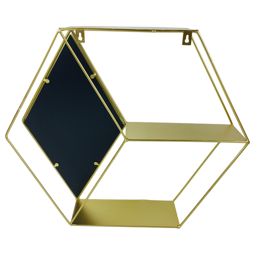 Hexagon Golden Mirror Unit