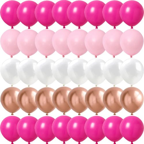 Elegant Rose Pink Latex Confetti Balloons for Special Occasion Decor