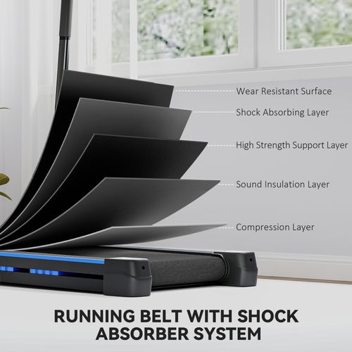 HOMCOM 1-6 km/h Folding Motorised Treadmill Walking w/ Remote Control