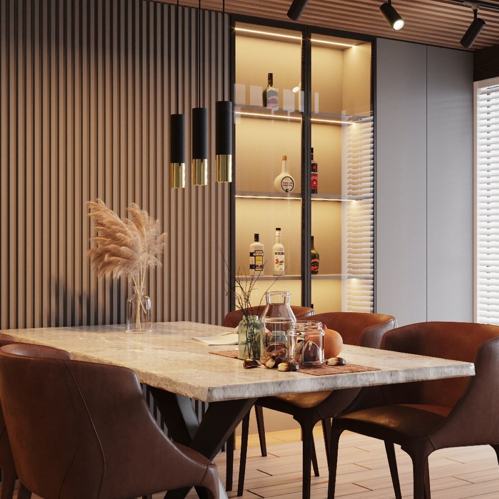 LOOPEZ Pendant Lamp - Modern Steel Design - Quality GU10 Bulb