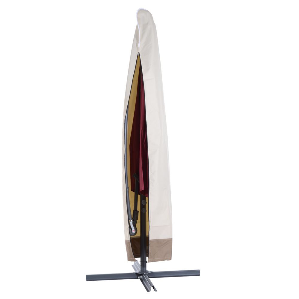 Heavy Duty Waterproof Outdoor Parasol Cover - Protect Garden Furniture from Wind, Rain, and Debris