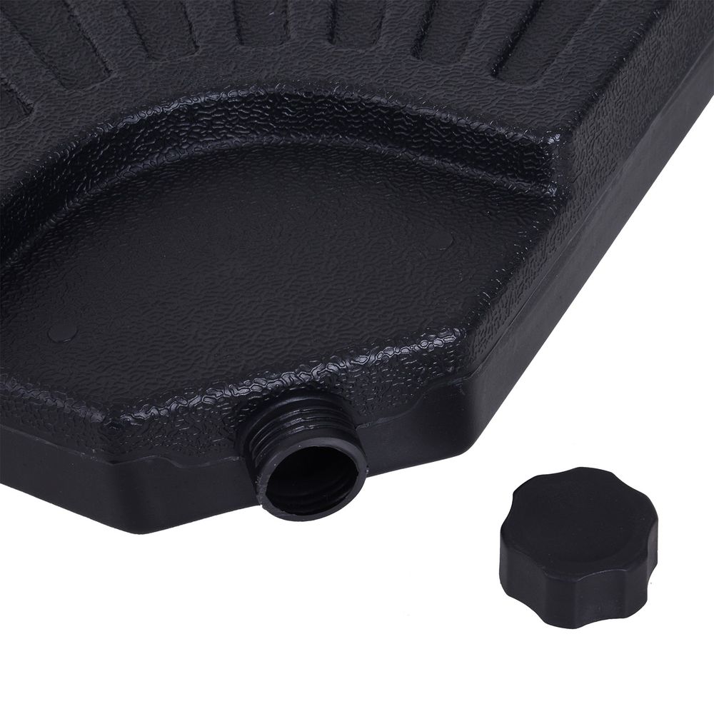 Portable Umbrella Base Stand Weights - Sand & Water Filled - Holds 13kg - HDPE Plastic - Outsunny