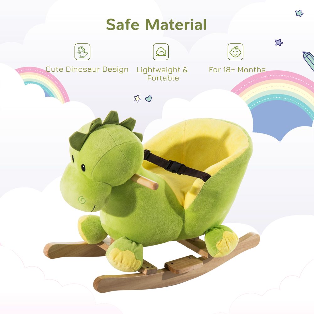 Premium Ride-On Rocking Horse - Fun & Interactive Toy for Kids - Green