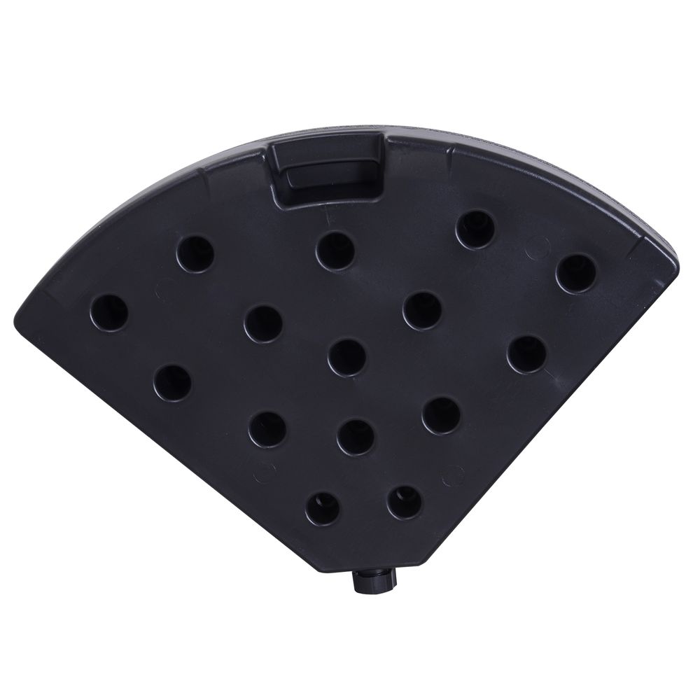 Portable Umbrella Base Stand Weights - Sand & Water Filled - Holds 13kg - HDPE Plastic - Outsunny