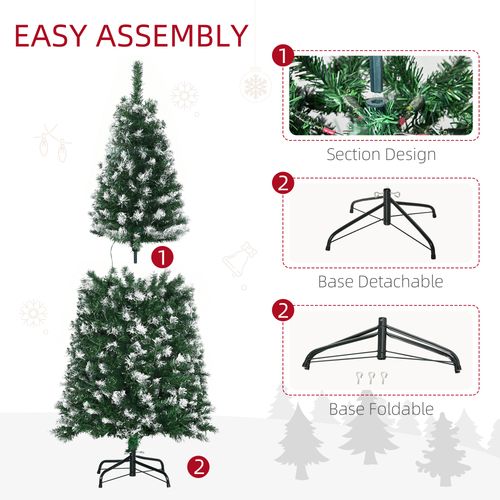 5FT Prelit Artificial Xmas Tree Holiday Decor  250 Colourful LED Light
