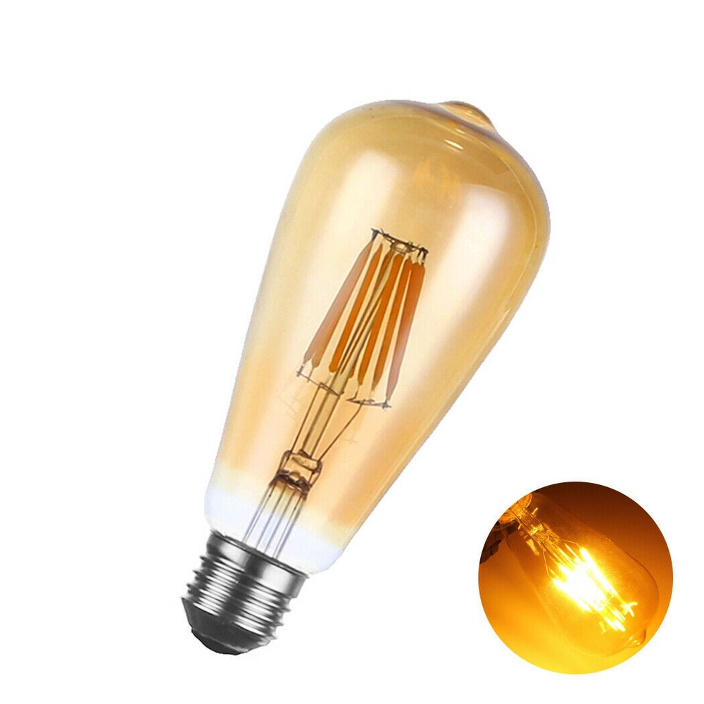E27 ST64 Vintage LED Dimmable Bulbs, 8W Edison Light Bulb