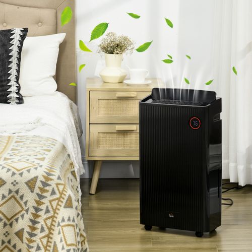 HOMCOM 16L/Day Quiet Air Dehumidifier with Purifier, UVC, Ioniser, Timer