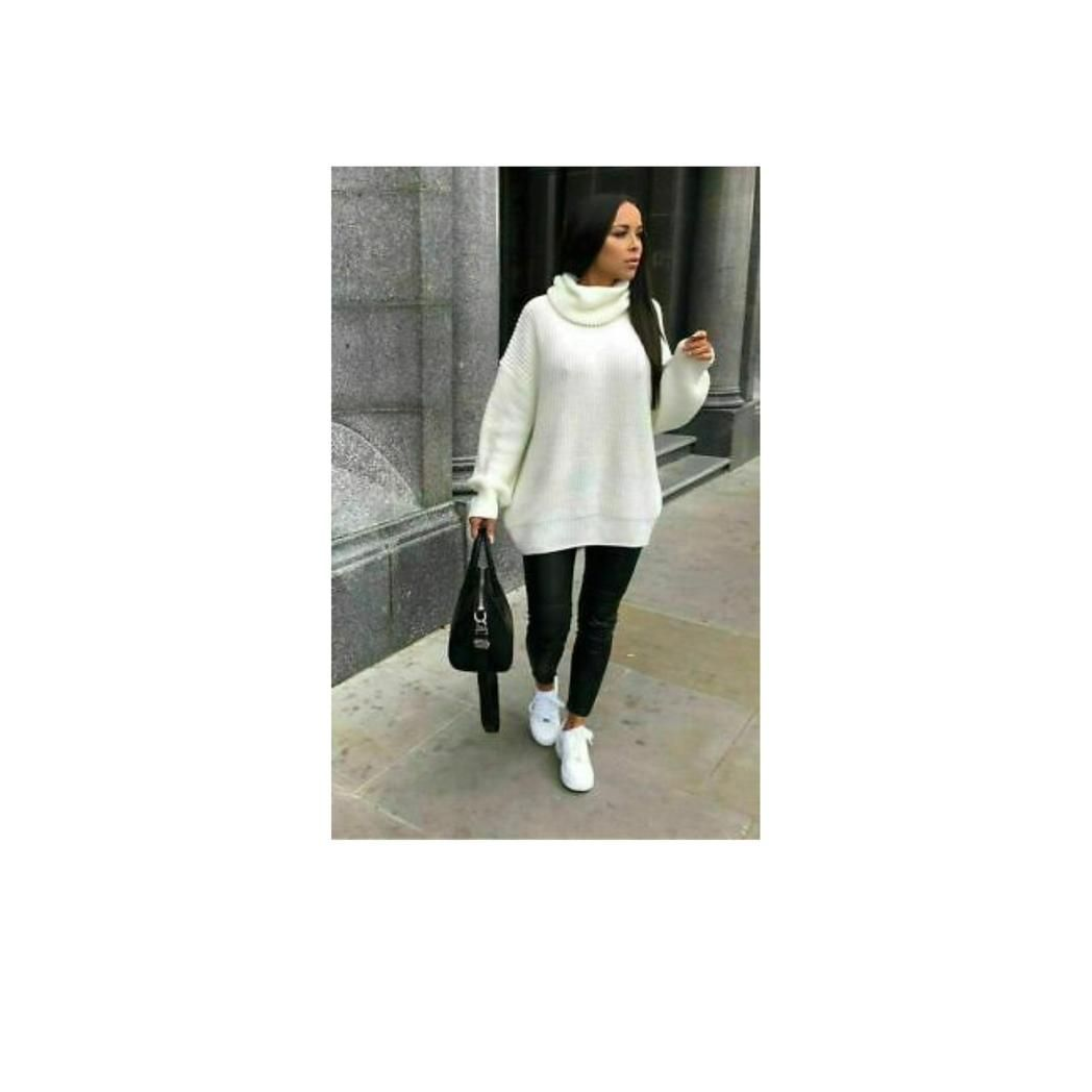 Ladies Polo Knitted Florecent Jumper