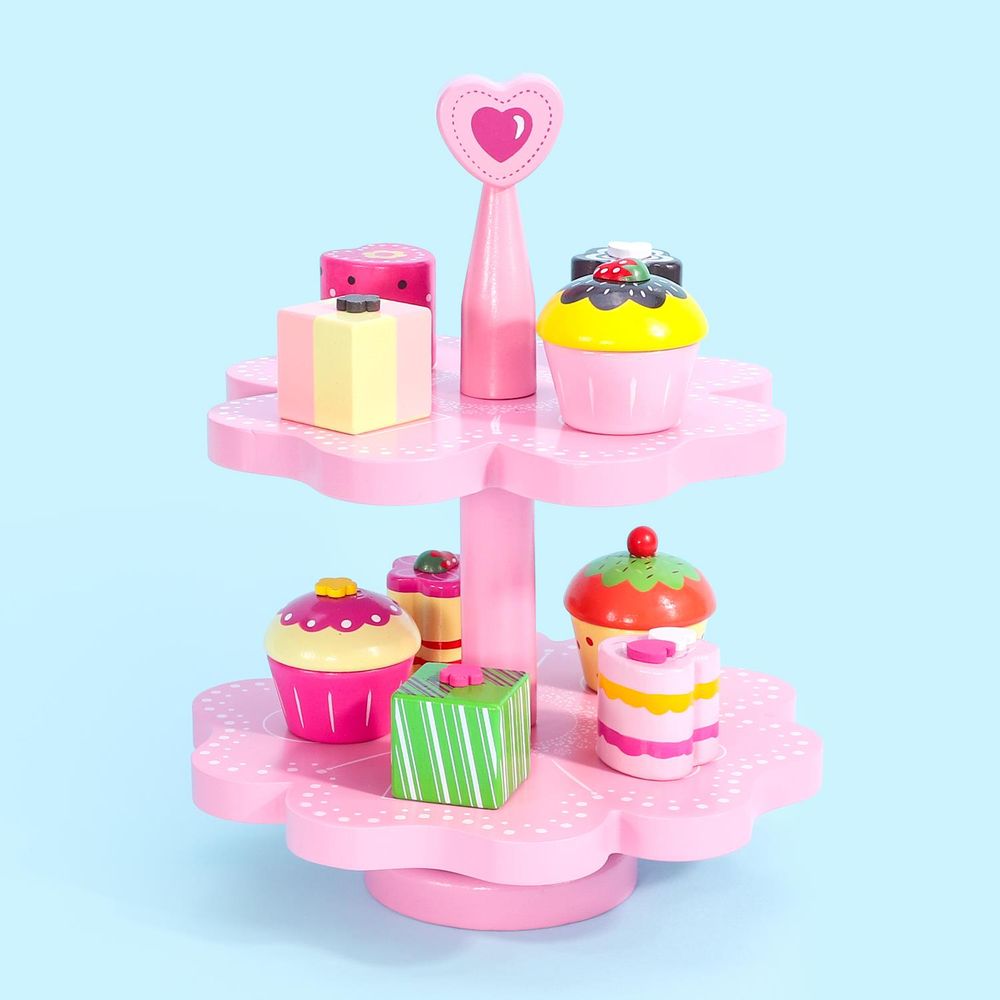 SOKA Magnetic Cake Stand - Heart 0000471: Charming toy for tea parties, role play, and educational development.